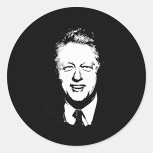 Sticker Rond Bill Clinton