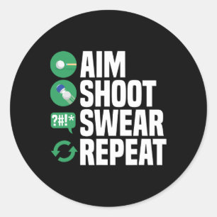 Sticker Rond Billard amusant