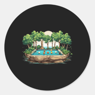 Sticker Rond Billard amusant Billard Art Billard Jouer Joueurs 
