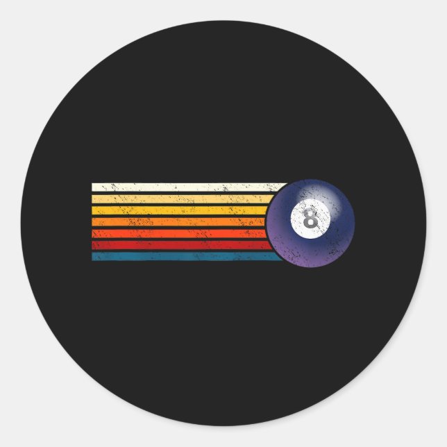 Sticker Rond Billard Ball Huit Pool Table Snooker Pyramide (Devant)