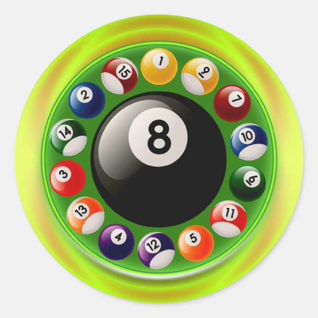 STICKER ROND BILLARD BALLS (Devant)