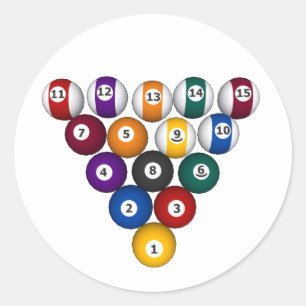Sticker Rond Billard : Billard : Billard