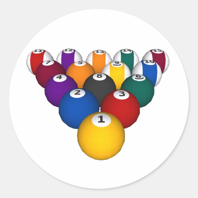 Sticker Rond Billard : Billard : Billard (Devant)