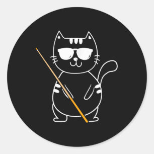 Sticker Rond Billard - Billard Joueur Billard Billard 8 balles