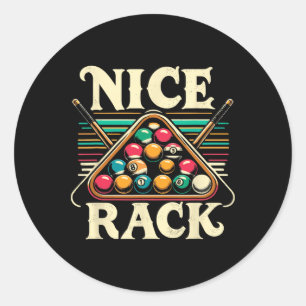 Sticker Rond Billard Billard Joueur Billard Cue Sport
