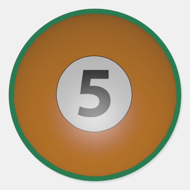 Sticker Rond Billard cinq balles (Devant)