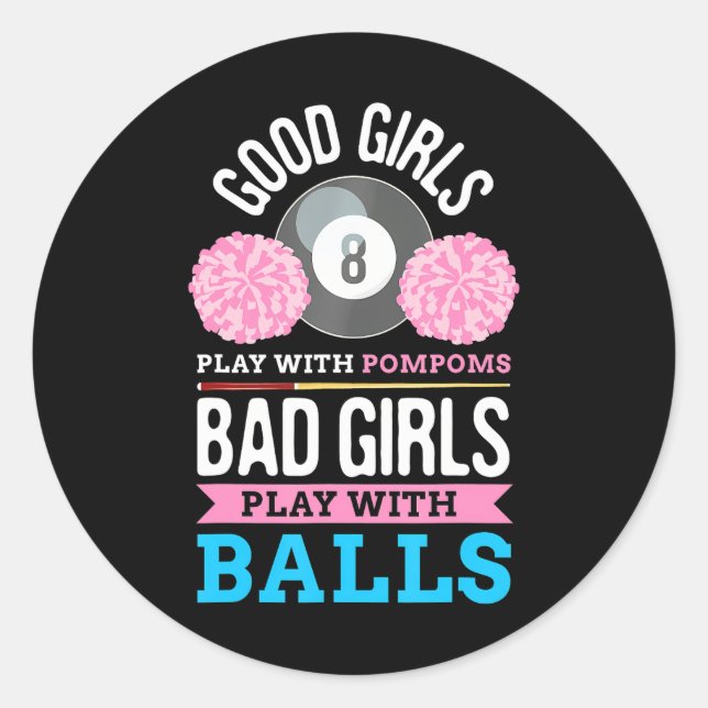 Sticker Rond Billard Cue Sport Jeu Billard Billard (Devant)