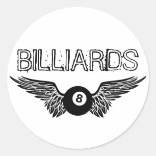 Sticker Rond billard de huit volants