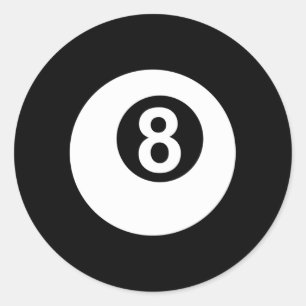 Sticker Rond Billard de piscine 8 balles