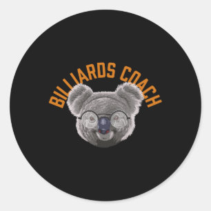 Sticker Rond Billard Koalifié Coach Pool Joueur Funny Billia