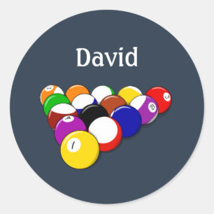 Sticker Rond Billard modèle, prêt à personnaliser
