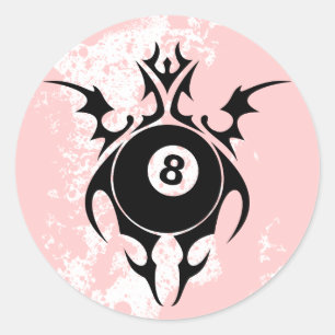 Sticker Rond billard. tribal.