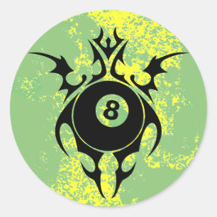 Sticker Rond billard. tribal.