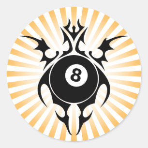 Sticker Rond billard. tribale.