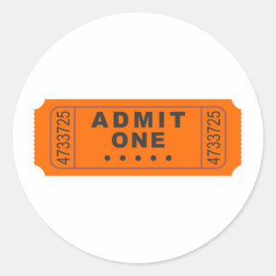 Sticker Rond Billet cinéma