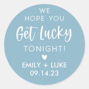 Sticker Rond Billet de loterie Mariage personnalisé Favoriser