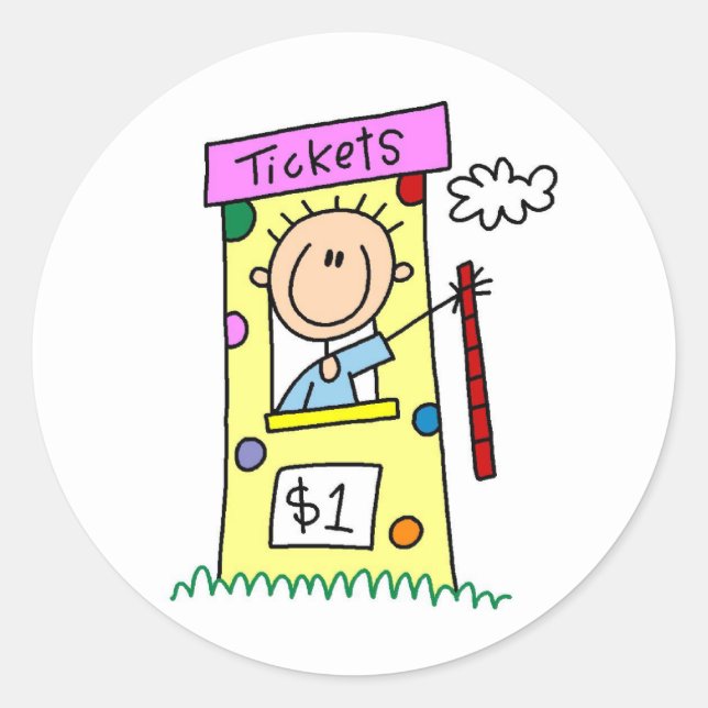 Sticker Rond Billets Pour L'Autocollant Figurant Fair Stick (Devant)