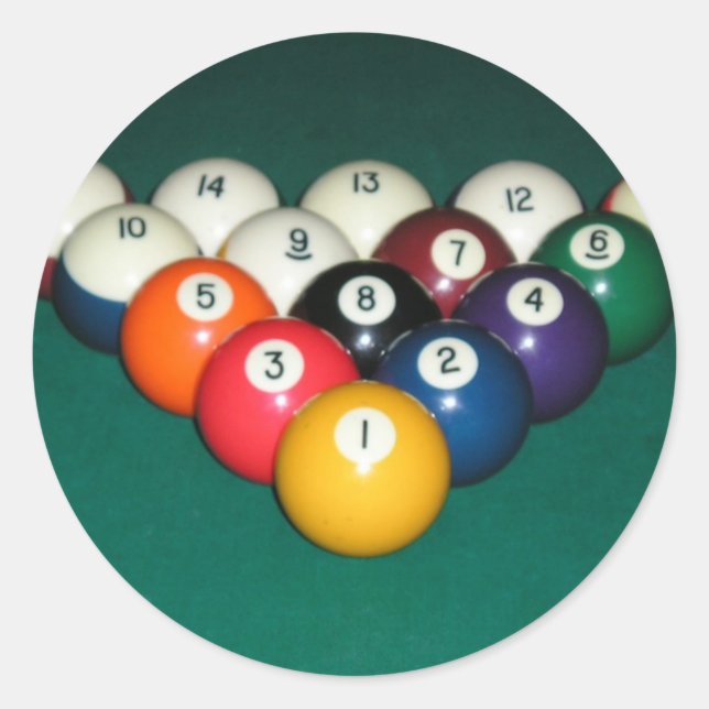 Sticker Rond Billiards 003 (Devant)