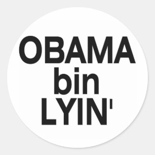 Sticker Rond Bin Lyin d'Obama