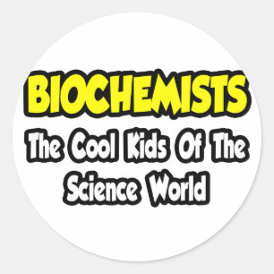 Sticker Rond Biochimistes...Cool du monde des jeunes scientifiq