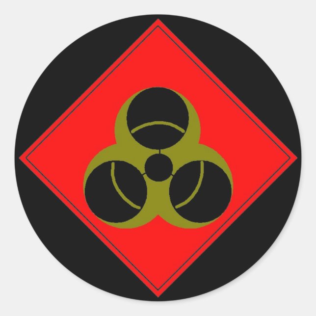 Sticker Rond Biodanger (Devant)