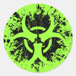 Sticker Rond Biodanger -Splat