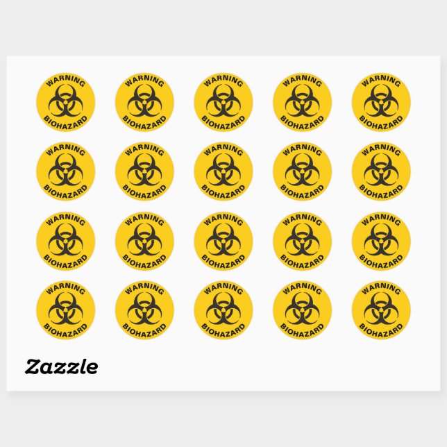 Sticker Rond Biohazard icon (Feuille)