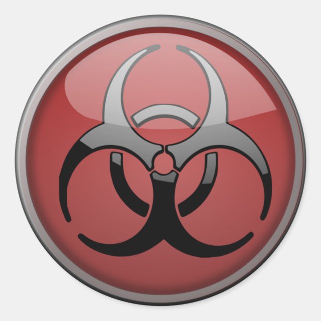 Sticker Rond BioHazard Toxique (Devant)