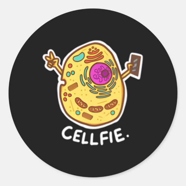 Sticker Rond Biologie de la science des cellules (Devant)