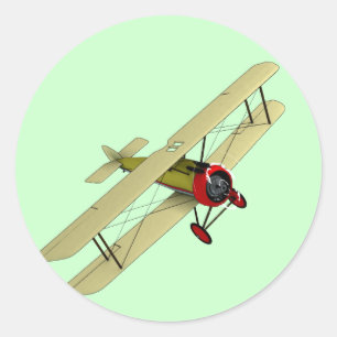 Sticker Rond Biplan de chameau de Sopwith