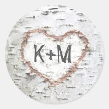 Birch Bark Heart Rustic Mariage