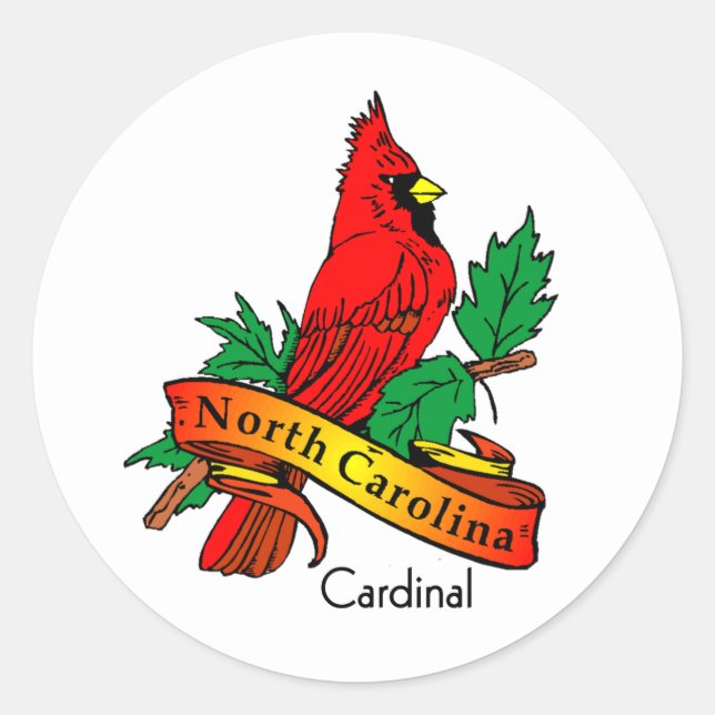 Sticker Rond Bird Caroline du Nord (Devant)