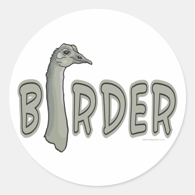 Sticker Rond Birder (Devant)