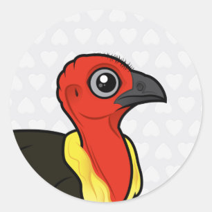 Sticker Rond Birdorable Australian Brushturkey