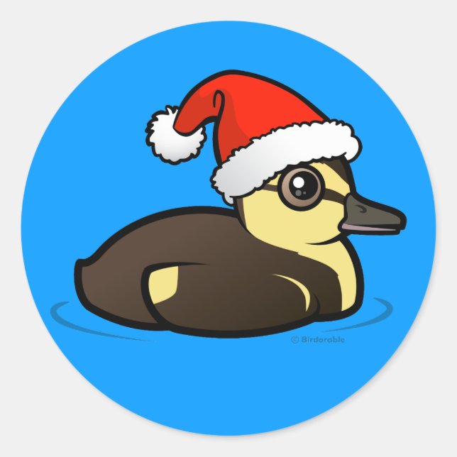 Sticker Rond Birdorable Père Noël Duckling (Devant)