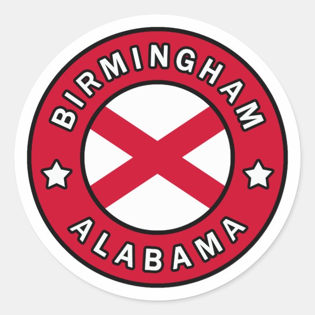 Sticker Rond Birmingham Alabama (Devant)