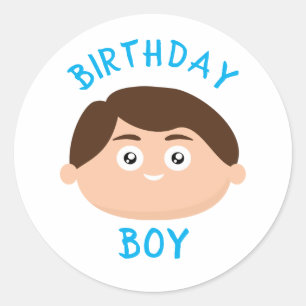 Sticker Rond Birthday Boy