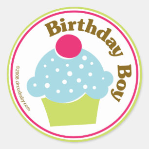 Sticker Rond Birthday Boy