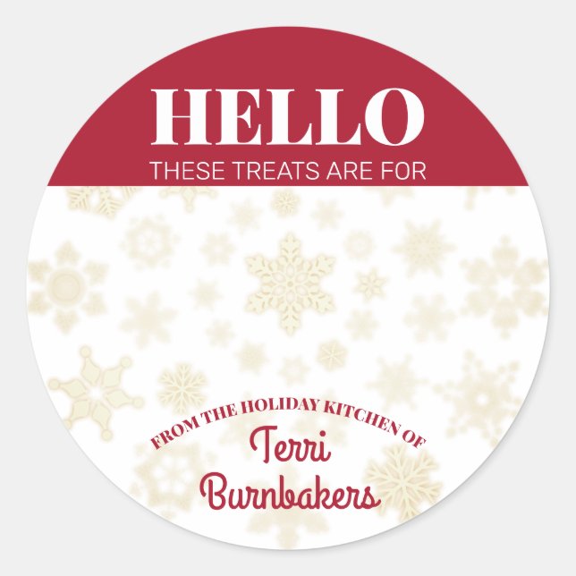 Sticker Rond biscuits de Noël faits maison à partir de (Devant)