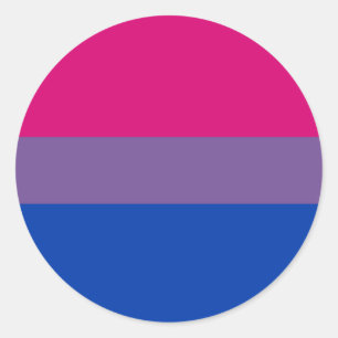 Sticker Rond Bisexual pride