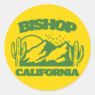 Sticker Rond Bishop California