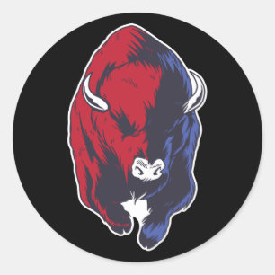 Sticker Rond Bison National Buffalo Américain