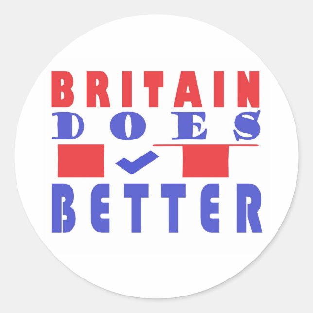 STICKER ROND BITAIN FAIT MIEUX MOT MOTIF POSTER (Devant)