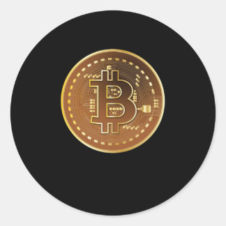 Sticker Rond Bitcoin Digital Gold Cryptocurrency