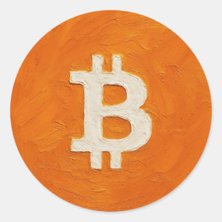 Sticker Rond Bitcoin Standard (Oil, Style: 1)