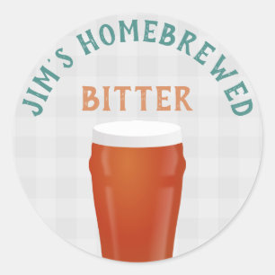 Sticker Rond Bitter brassé à la maison