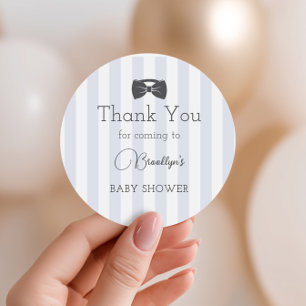 Sticker Rond Bitty Bow Oh Boy Baby shower Merci