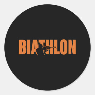 Sticker Rond Bizarre Biathlon Biathlon tir Cible Ski Sp