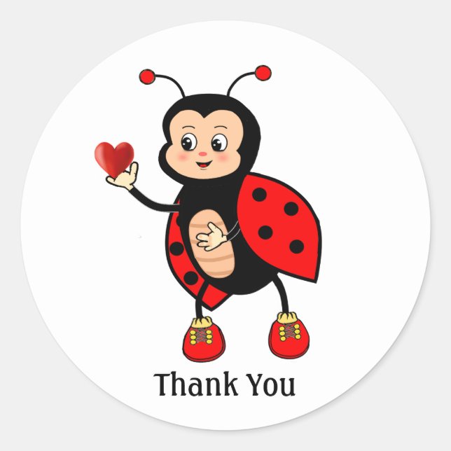 Sticker Rond Bizarre et Merci cardiaque (Devant)