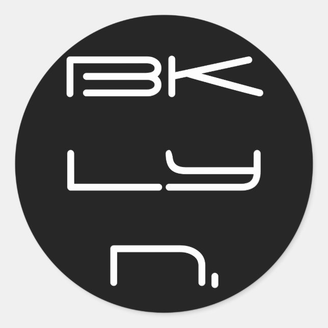 Sticker Rond bklyn dans l'autocollant du milieu *20 nombre (Devant)